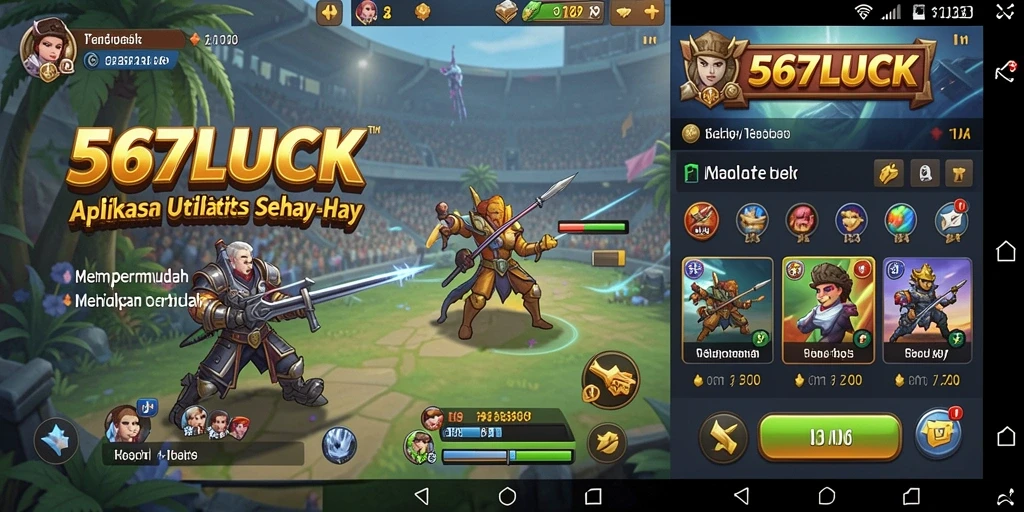 Tampilan antarmuka aplikasi 567LUCK yang intuitif dan mudah dipahami.