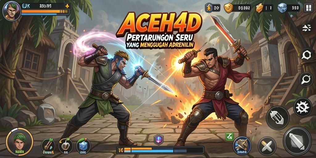 Tangkapan layar gameplay ACEH4D yang menunjukkan pertarungan seru.