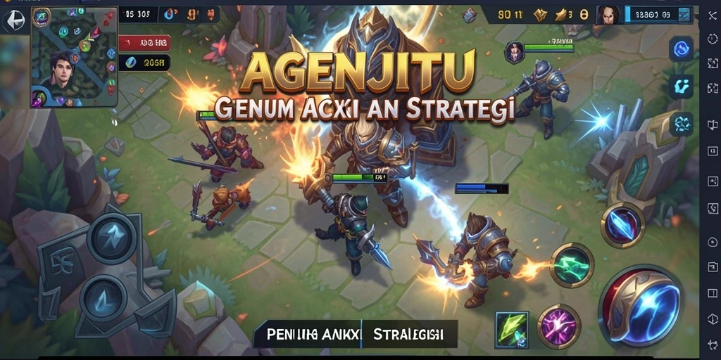 Tangkapan layar dari gameplay seru AGENJITU dengan aksi MOBA yang intens.