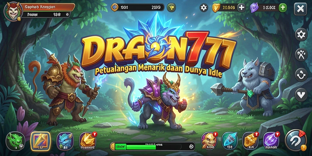 Tampilan gameplay DRAGON777 yang menakjubkan dalam petualangan Idle.