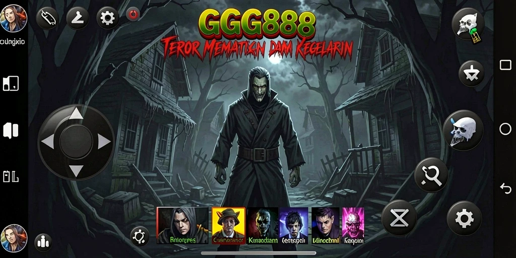 Screenshot gameplay GGG888 yang menampilkan suasana mencekam dan menegangkan.