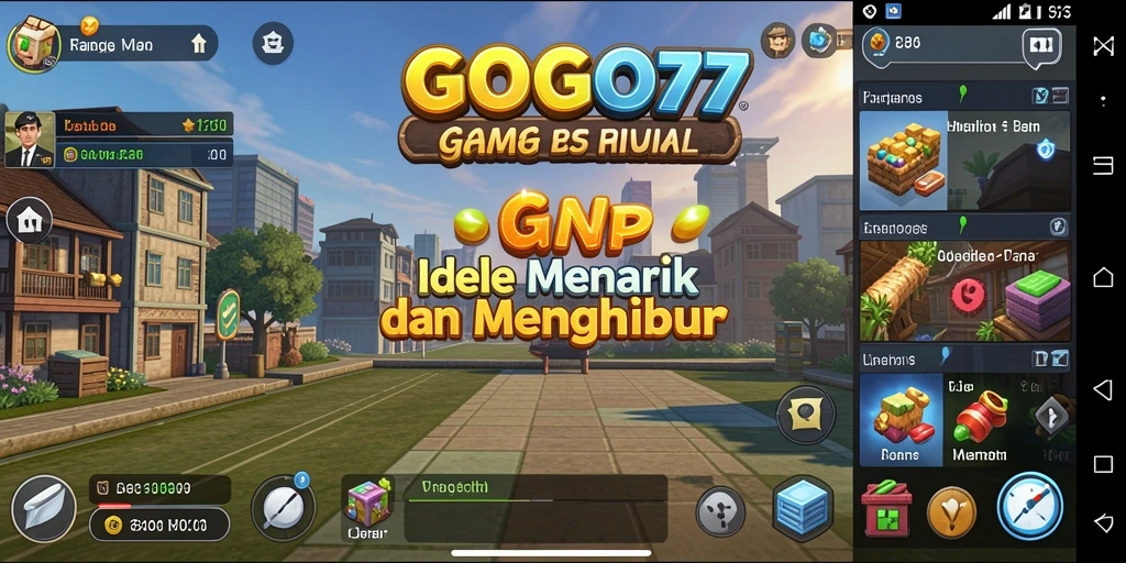 Screenshot gameplay GOGO77 menampilkan kemajuan dalam permainan Idle.