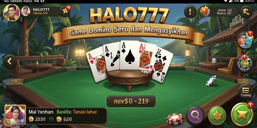 Tampilan gameplay seru HALO777 dengan aksi Domino yang mendebarkan.