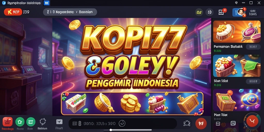 Tampilan gameplay Slot KOPI77 yang memukau dan interaktif.