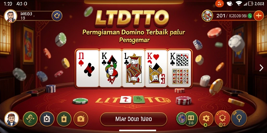 Tampilan gameplay menarik LTDTOTO dalam permainan Domino.