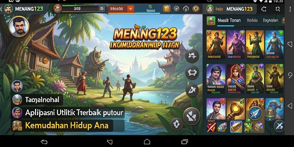 Tampilan antarmuka pengguna MENANG123 yang intuitif dan menarik.