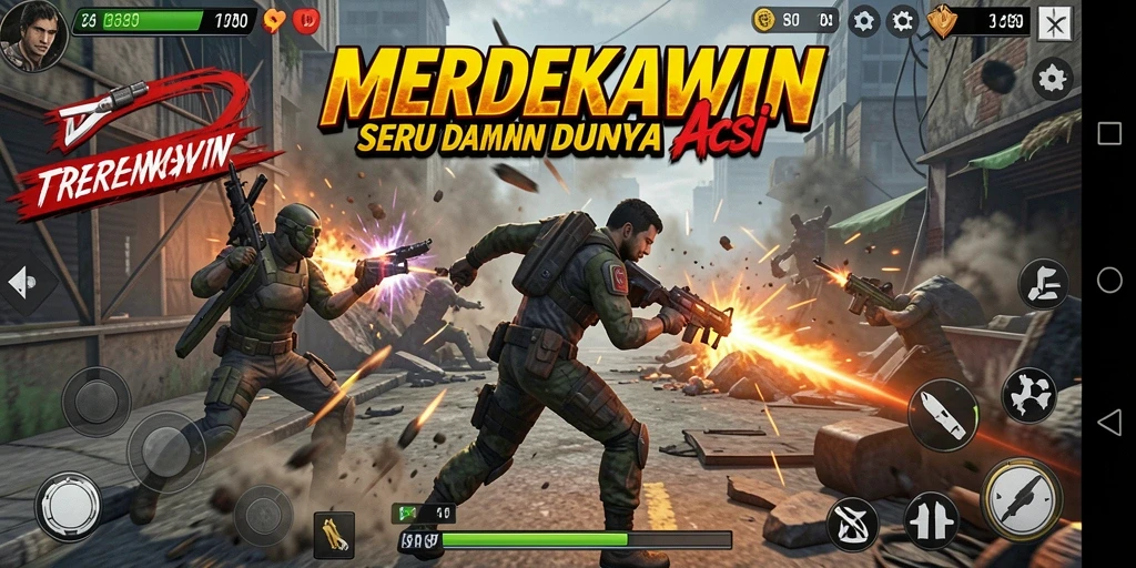 Tampilan gameplay seru dari MERDEKAWIN yang memukau.