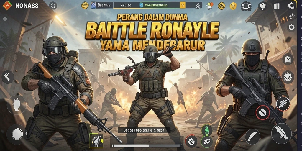 Gameplay NONA88 yang mendebarkan di arena Battle Royale.