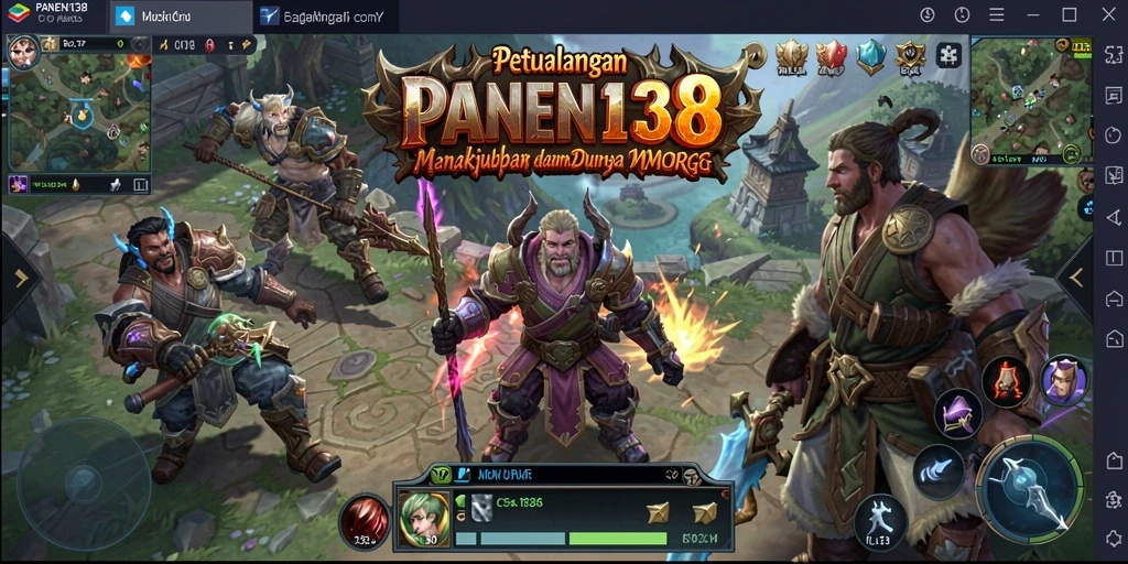 Screenshot utama gameplay PANEN138 menampilkan aksi seru dalam dunia MMORPG.