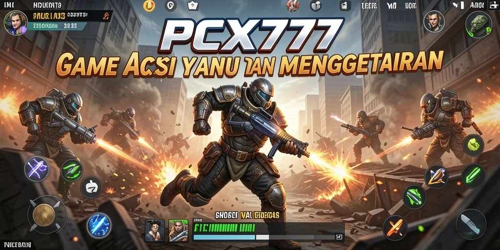 Tampilan aksi seru dalam gameplay PCX777 yang mendebarkan.