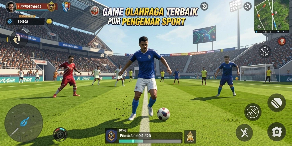 Tampilan gameplay PP444 yang menampilkan pertandingan olahraga seru.