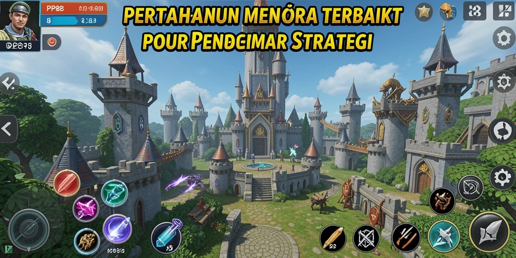 Screenshot gameplay PP88 menampilkan menara yang siap menghalau musuh.