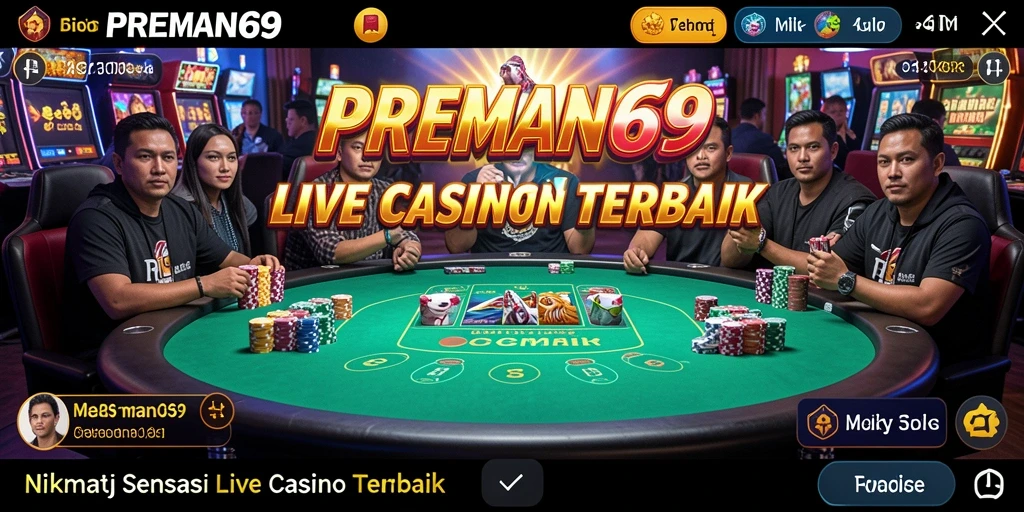 Tampilan gameplay Live Casino yang menarik di PREMAN69.