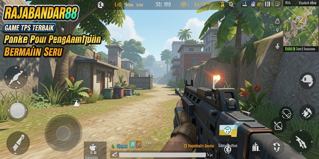 Tampilan gameplay RAJABANDAR88 dengan aksi pertempuran intens.