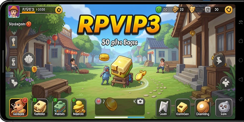 Tangkapan layar RPVIP3 menunjukkan aksi gameplay Idle yang dinamis dan menarik.