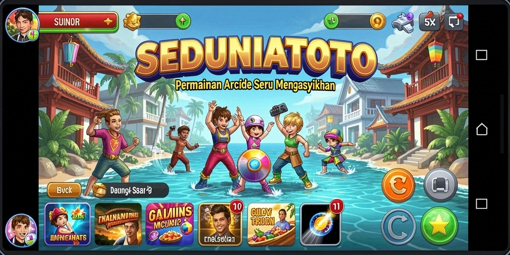 Screenshot gameplay SEDUNIATOTO yang menampilkan aksi seru di arcade.