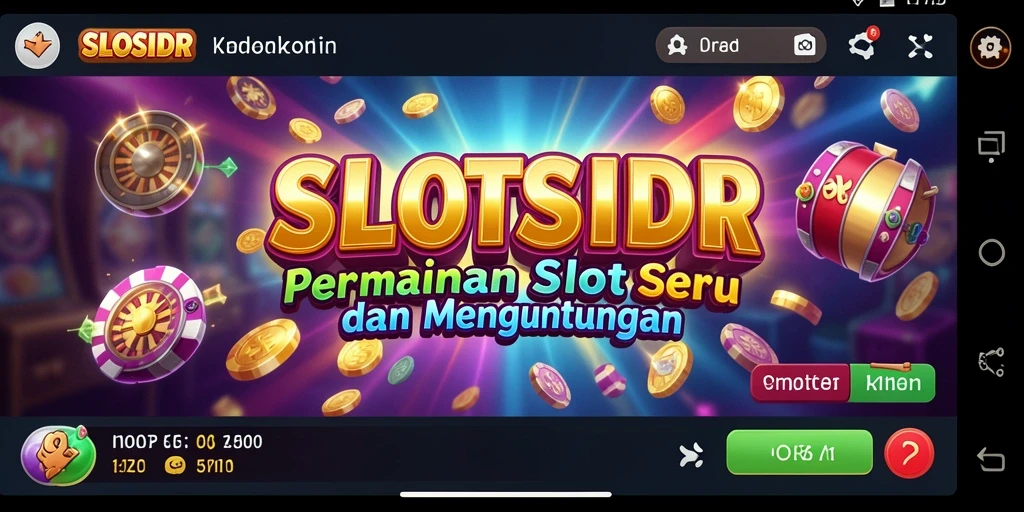 Tampilan gameplay SLOTSIDR yang menarik dan penuh warna.