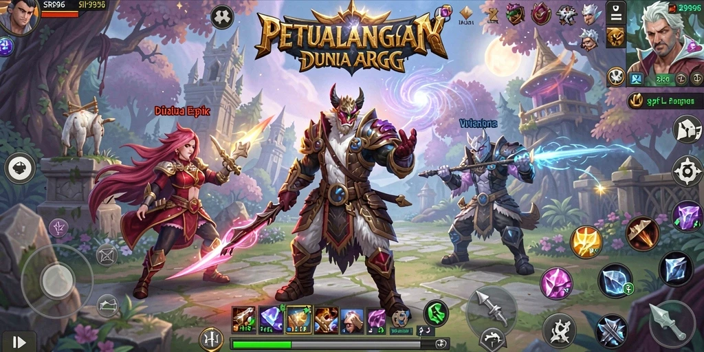 Tampilan gameplay SR996 yang penuh aksi dalam dunia ARPG.