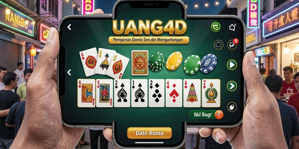 Screenshot gameplay UANG4D menampilkan aksi seru permainan Domino.