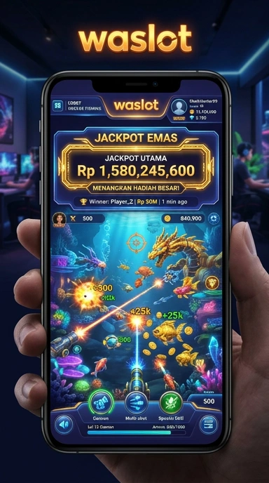 Tampilan antarmuka pengguna Waslot yang bersih dan modern.
